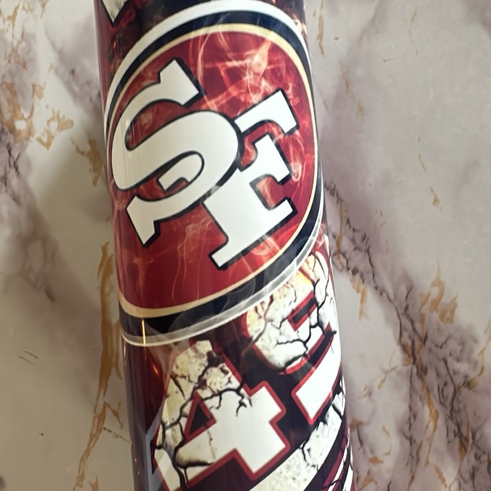 San Francisco 49ers Red and White Bat